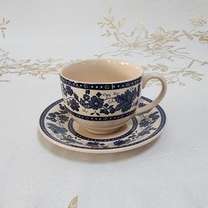 Johnson Brothers Sonoma Ironstone Teacup & Saucer - Vintage Made In England.